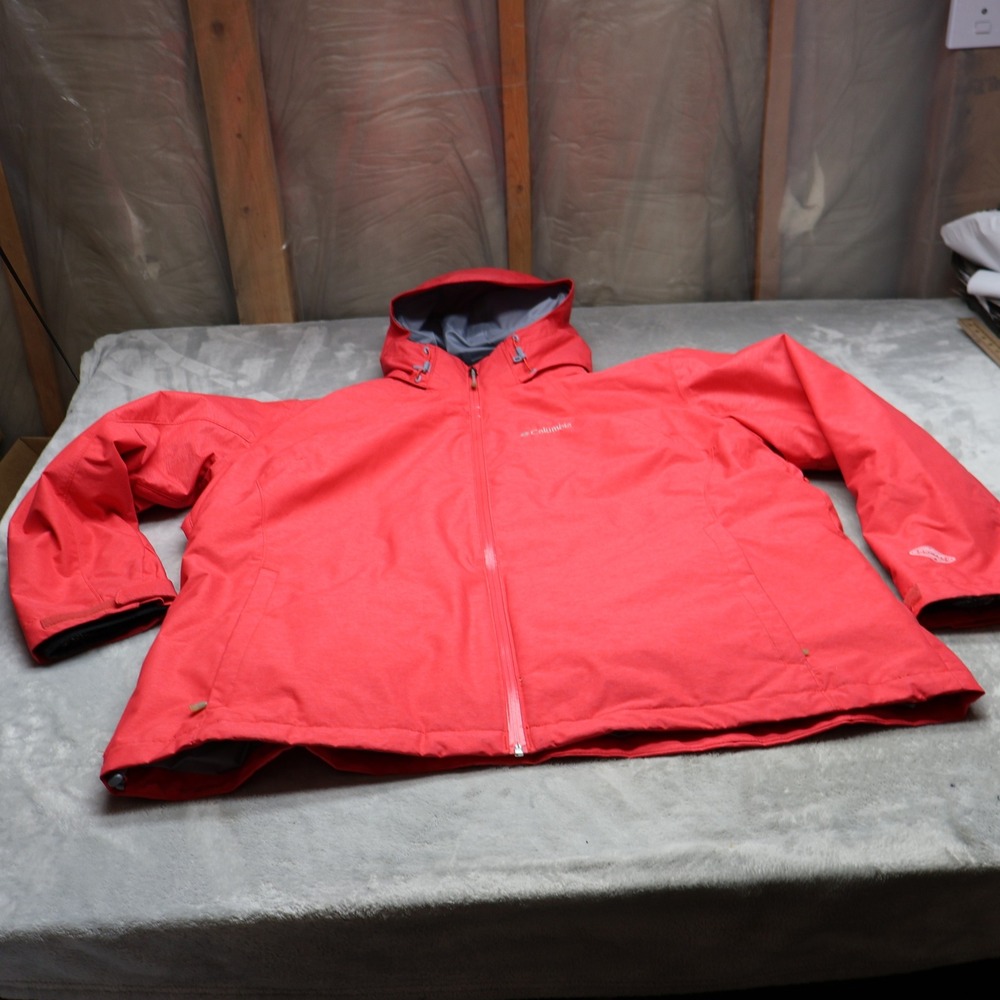 Columbia Jacket Womens 3X Red Waterproof Omni Heat Ski Snow Removable Liner 3in1